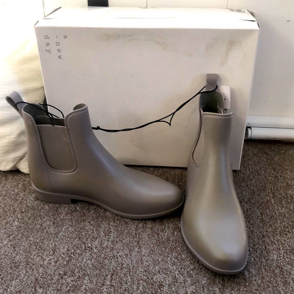 a new day Shoes - Grey waterproof Rain Boots